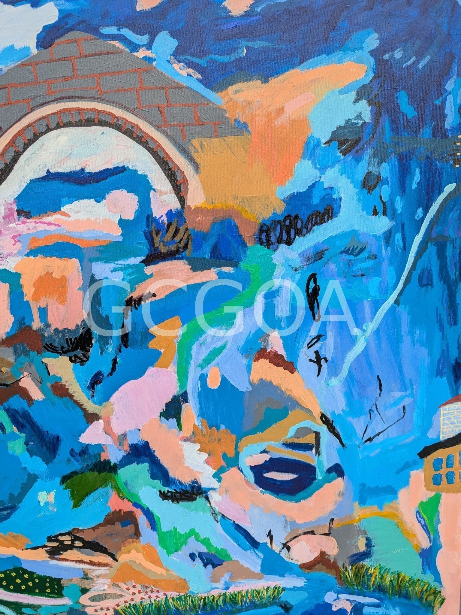 Living Near Water 2- Original Art - Gold Coast Gallery Of ArtAlpana Rai