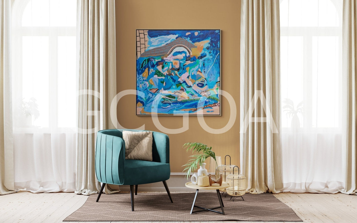 Living Near Water 2- Original Art - Gold Coast Gallery Of ArtAlpana Rai