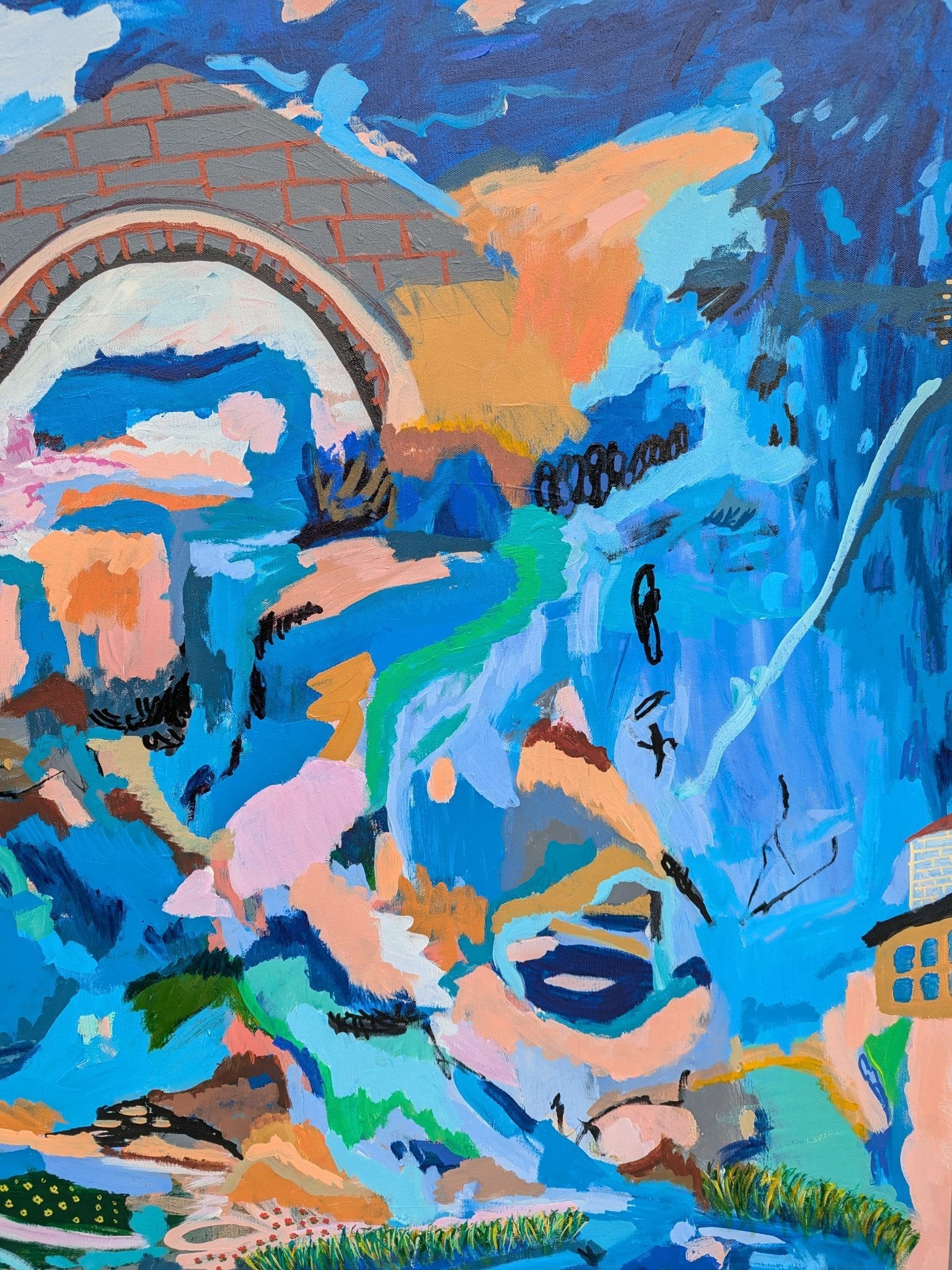 Living Near Water 2 - Original Art - Gold Coast Gallery Of ArtAlpana Rai