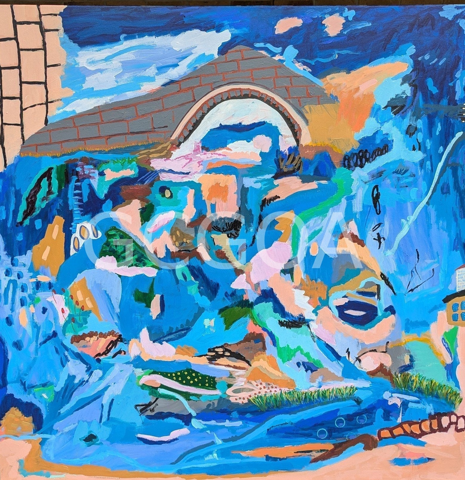 Living Near Water 2- Original Art - Gold Coast Gallery Of ArtAlpana Rai