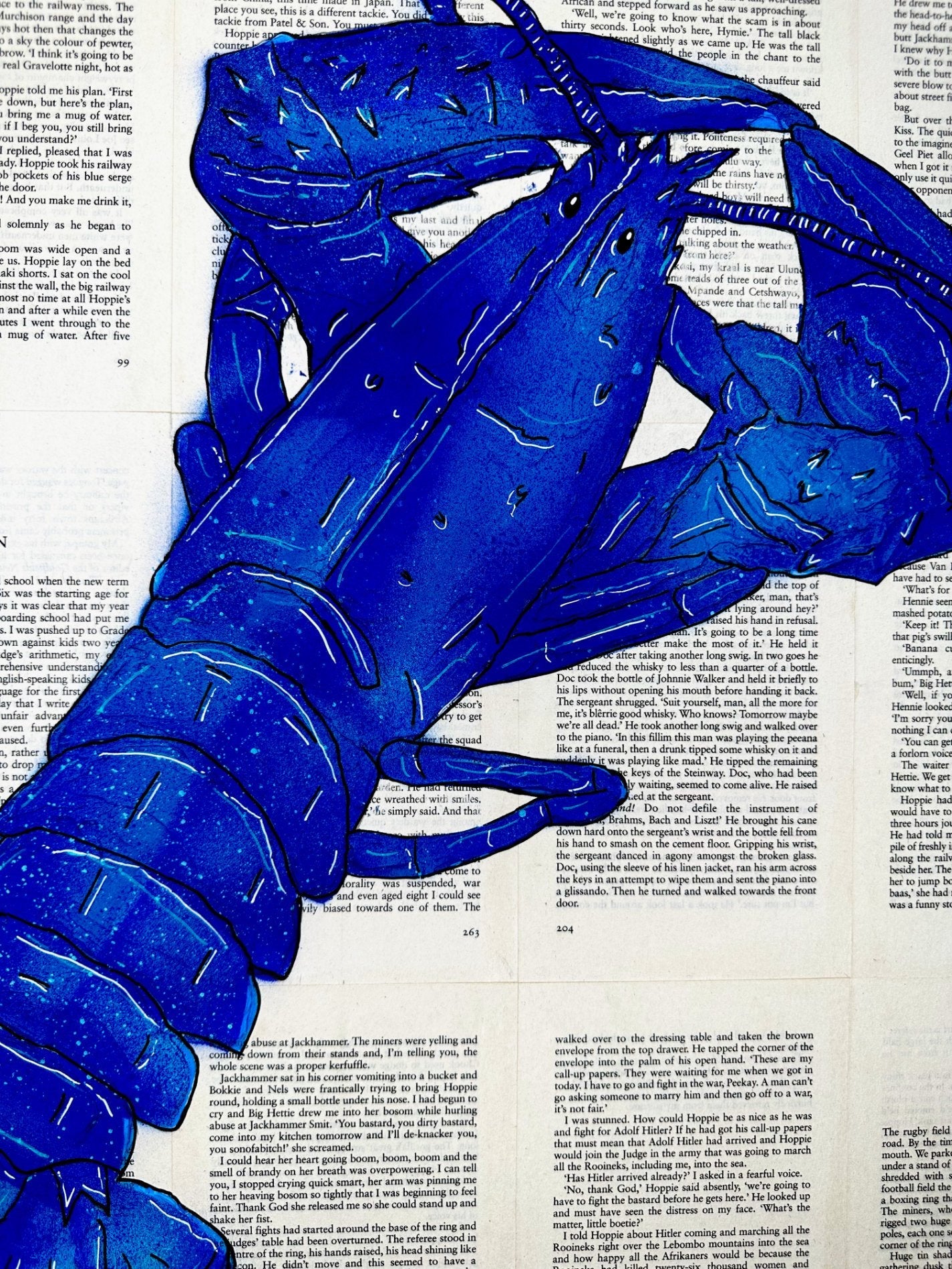 Lobster Dinner Blue - Gold Coast Gallery Of ArtDeborah Lang