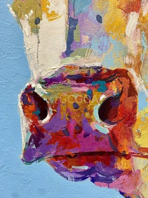 Mabel the Cow - Original Art - Gold Coast Gallery Of ArtJos Coufreur