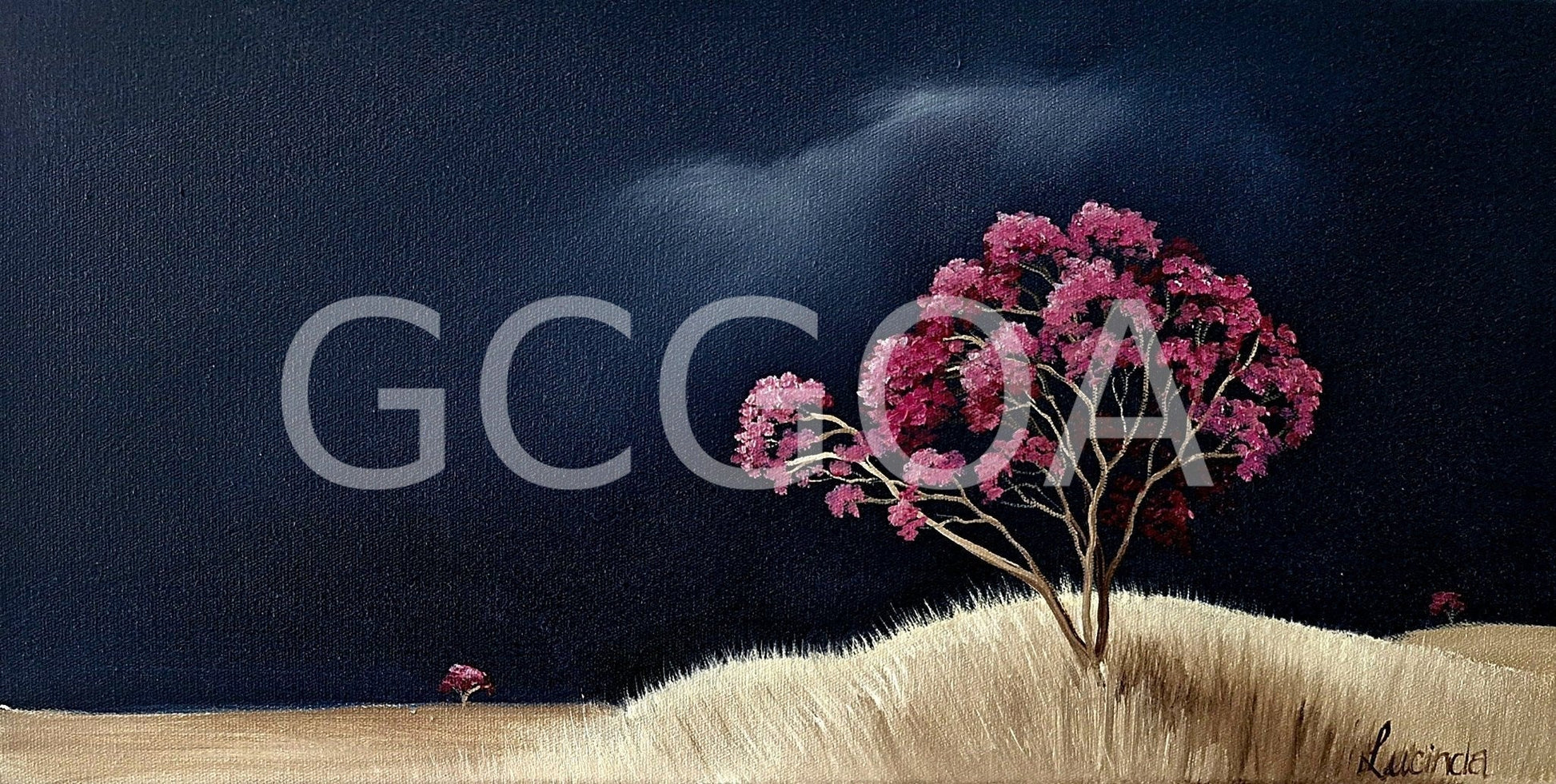 Magenta Blossoms In The Night - Gold Coast Gallery Of ArtLucinda Leveille