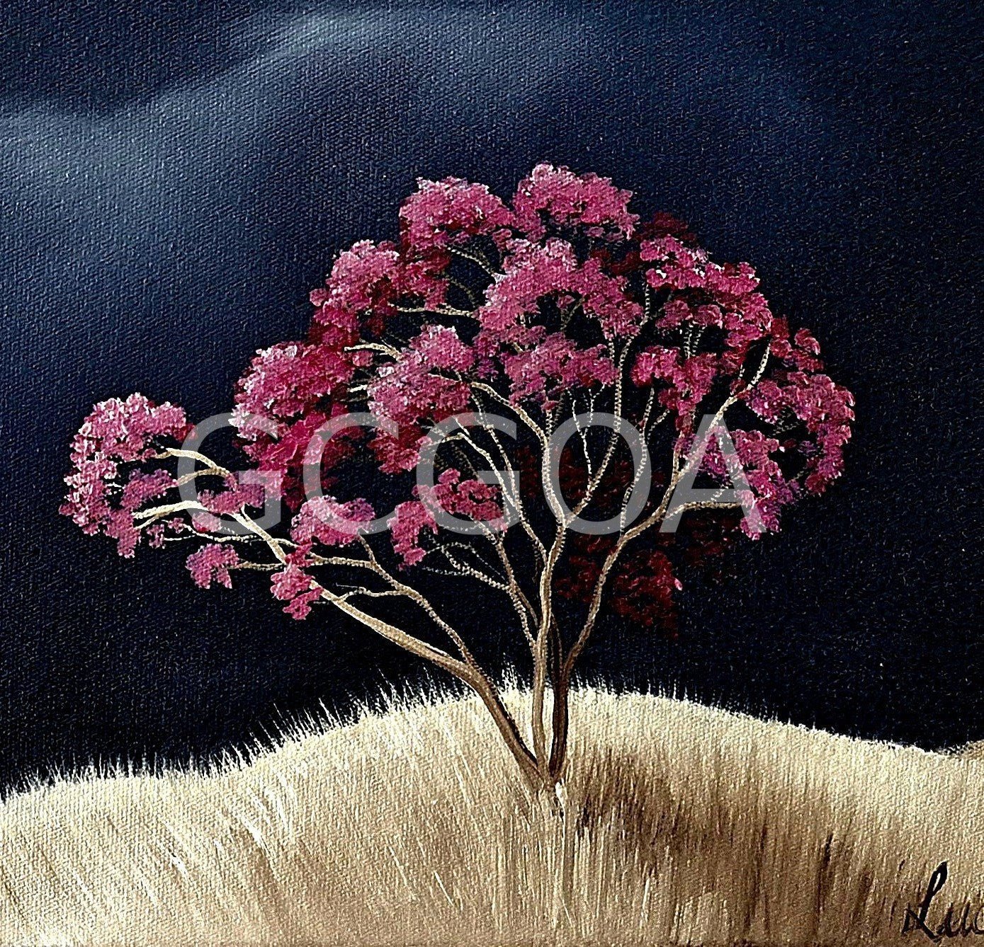 Magenta Blossoms In The Night - Gold Coast Gallery Of ArtLucinda Leveille