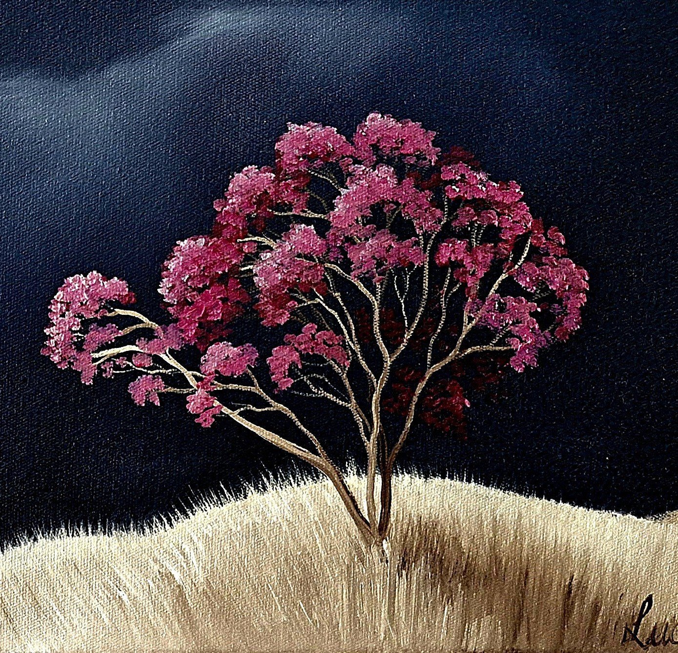 Magenta Blossoms In The Night - Gold Coast Gallery Of ArtLucinda Leveille