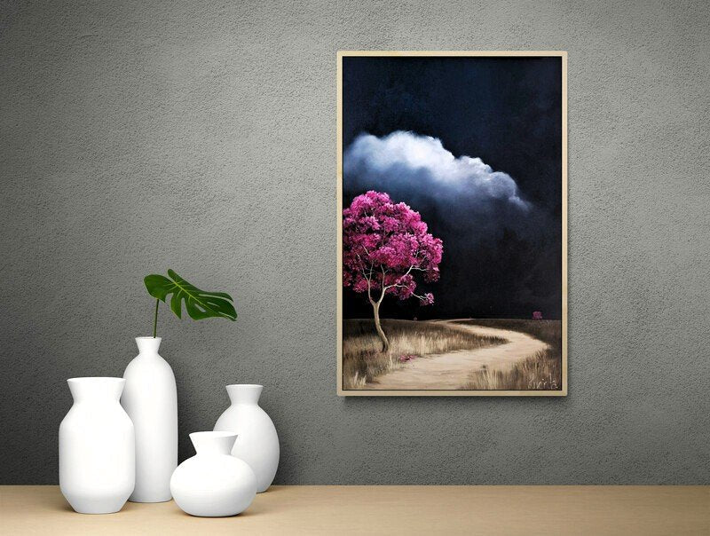 Magenta Tree At Dusk - Gold Coast Gallery Of ArtLucinda Leveille