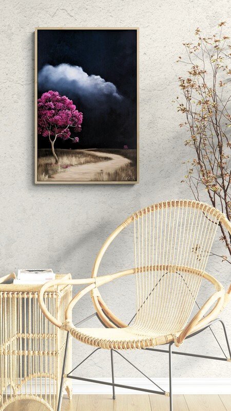 Magenta Tree At Dusk - Gold Coast Gallery Of ArtLucinda Leveille