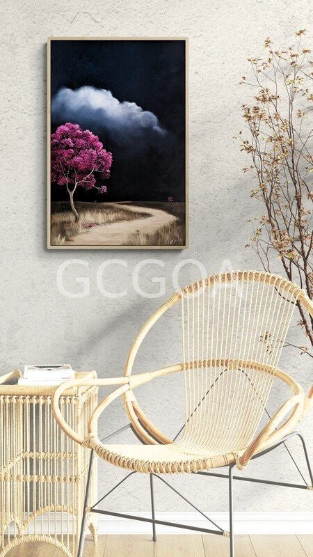 Magenta Tree At Dusk - Gold Coast Gallery Of ArtLucinda Leveille