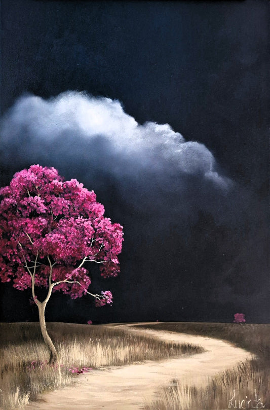 Magenta Tree At Dusk - Gold Coast Gallery Of ArtLucinda Leveille