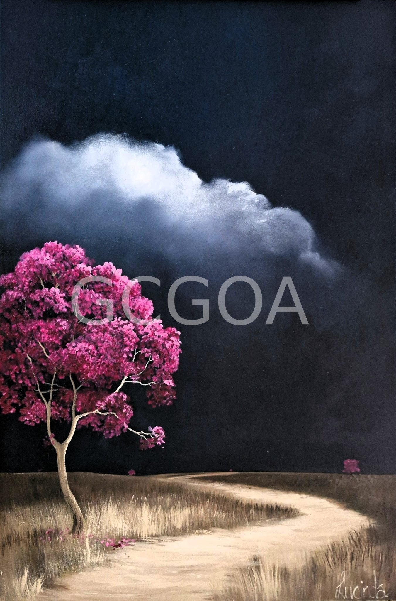 Magenta Tree At Dusk - Gold Coast Gallery Of ArtLucinda Leveille
