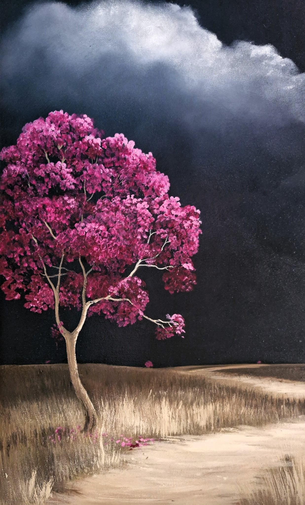 Magenta Tree At Dusk - Gold Coast Gallery Of ArtLucinda Leveille