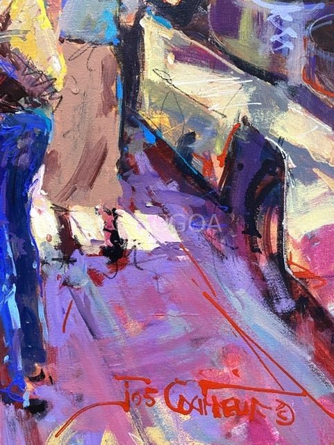 Market Day in Paris- Original Art - Gold Coast Gallery Of ArtJos Coufreur