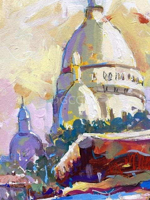 Market Day in Paris- Original Art - Gold Coast Gallery Of ArtJos Coufreur