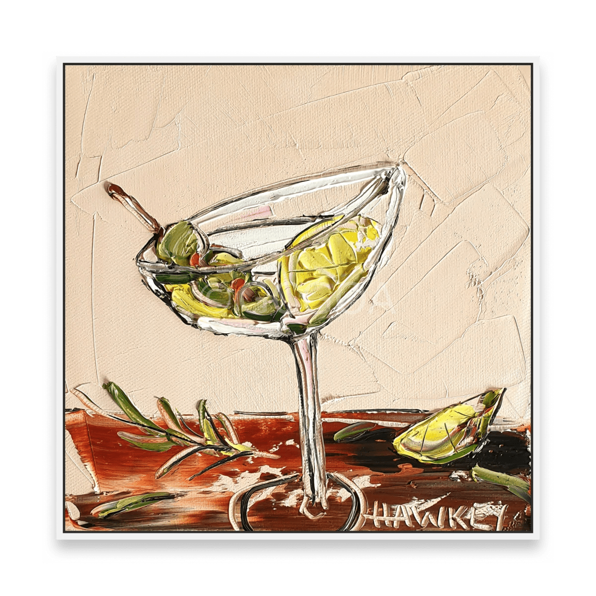Martini And Lemon - Fine Art Print - Gold Coast Gallery Of ArtAngela Hawkey