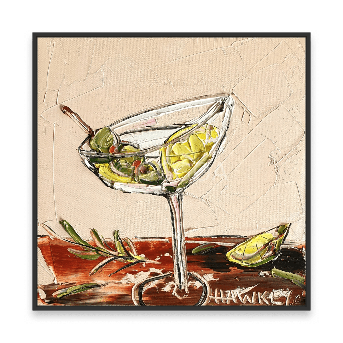 Martini And Lemon - Fine Art Print - Gold Coast Gallery Of ArtAngela Hawkey
