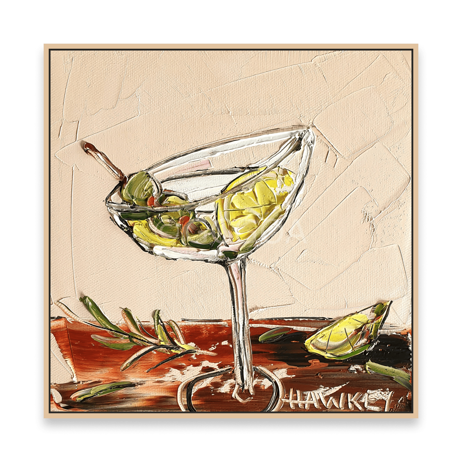 Martini And Lemon - Fine Art Print - Gold Coast Gallery Of ArtAngela Hawkey