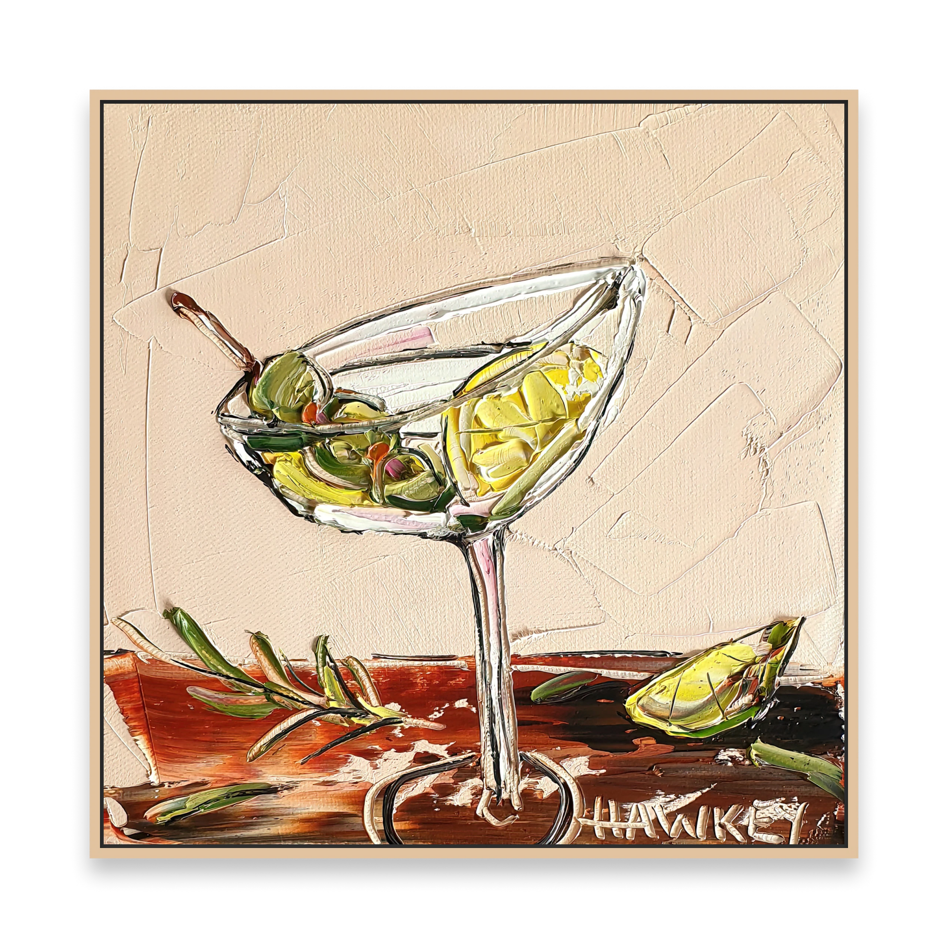 Martini And Lemon - Fine Art Print - Gold Coast Gallery Of ArtAngela Hawkey