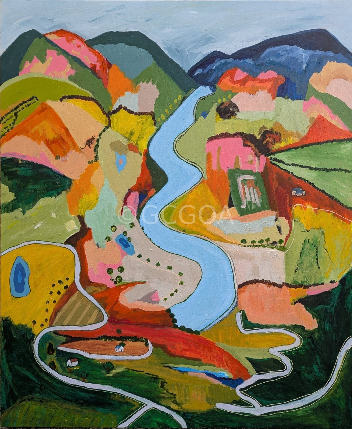 Meandering Through Color- Original Art - Gold Coast Gallery Of ArtAlpana Rai