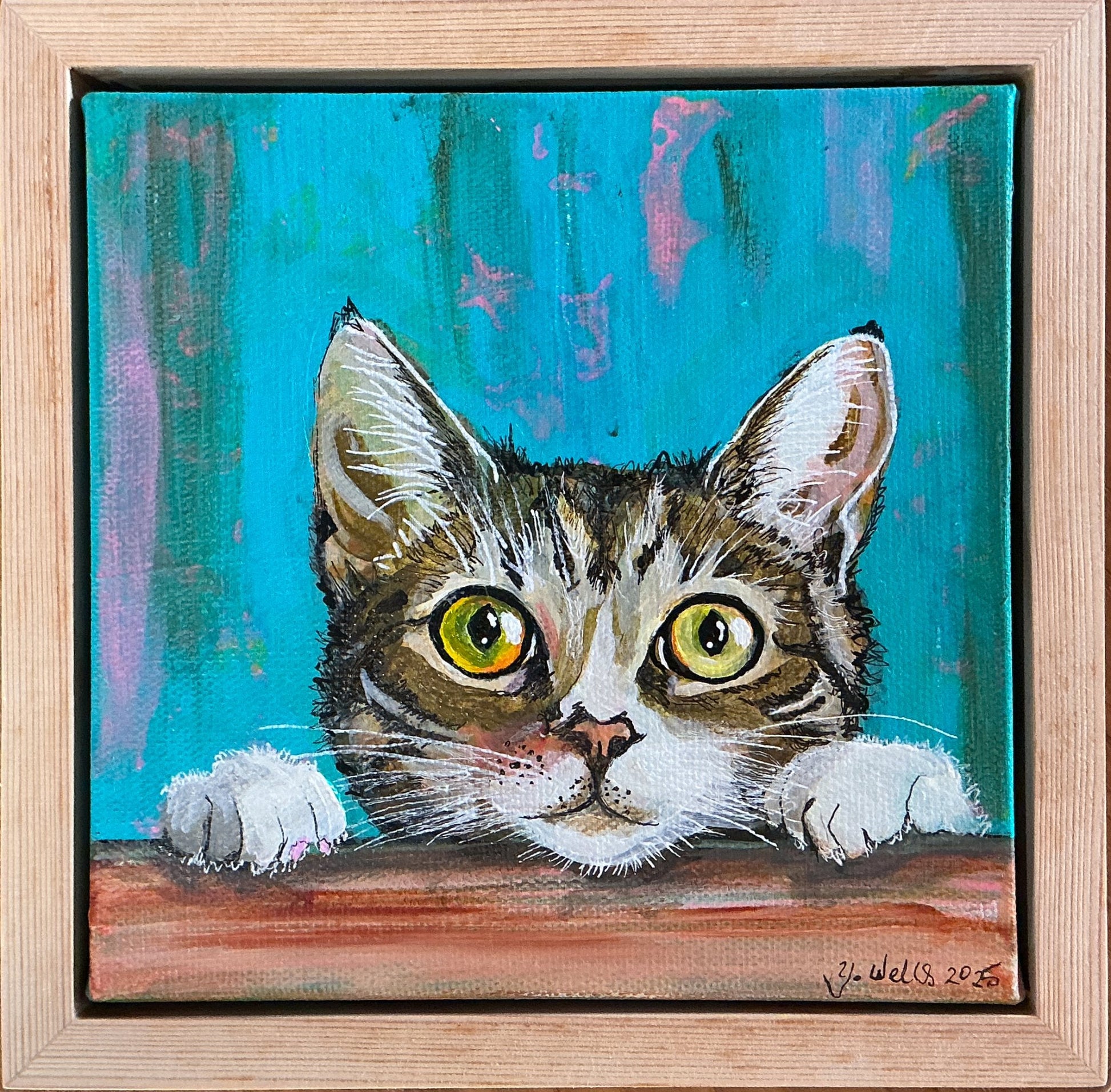Mittsee the tiny puss - Original Art - Gold Coast Gallery Of ArtYvonne Wells