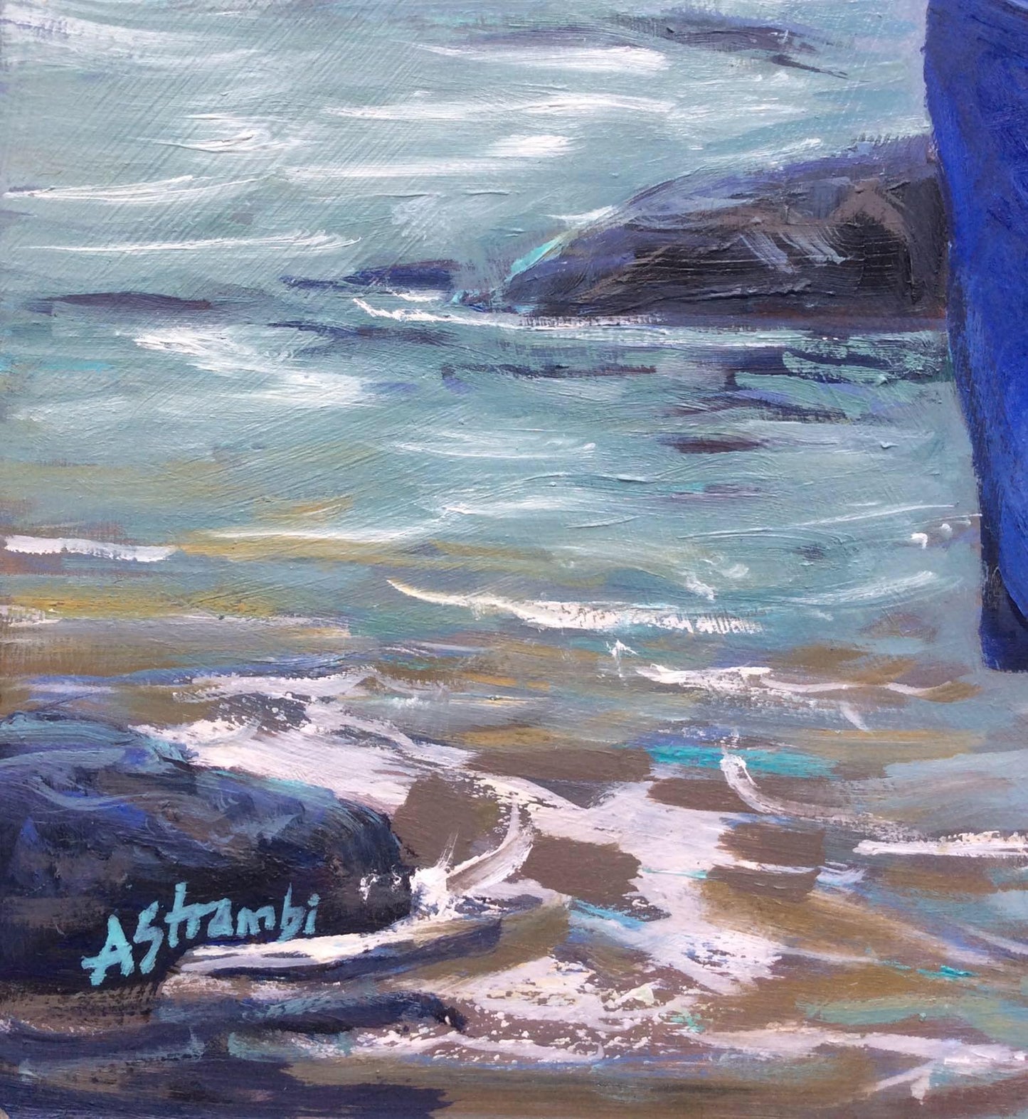 Moody Day at Yamba - Gold Coast Gallery Of ArtAnne Strambi