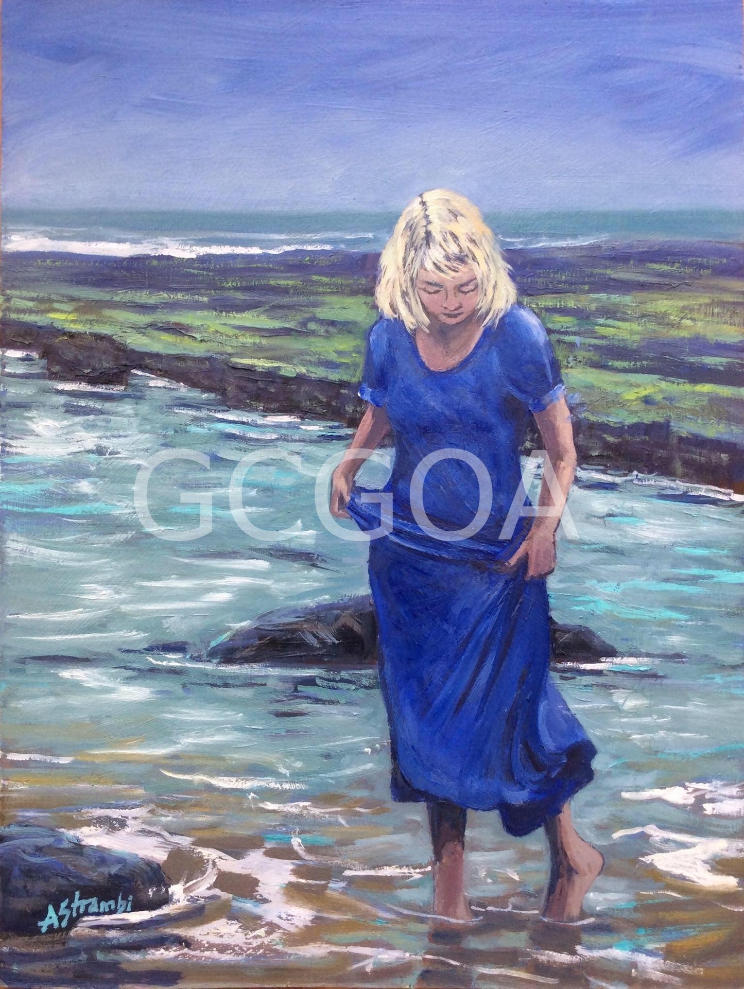 Moody Day at Yamba - Gold Coast Gallery Of ArtAnne Strambi
