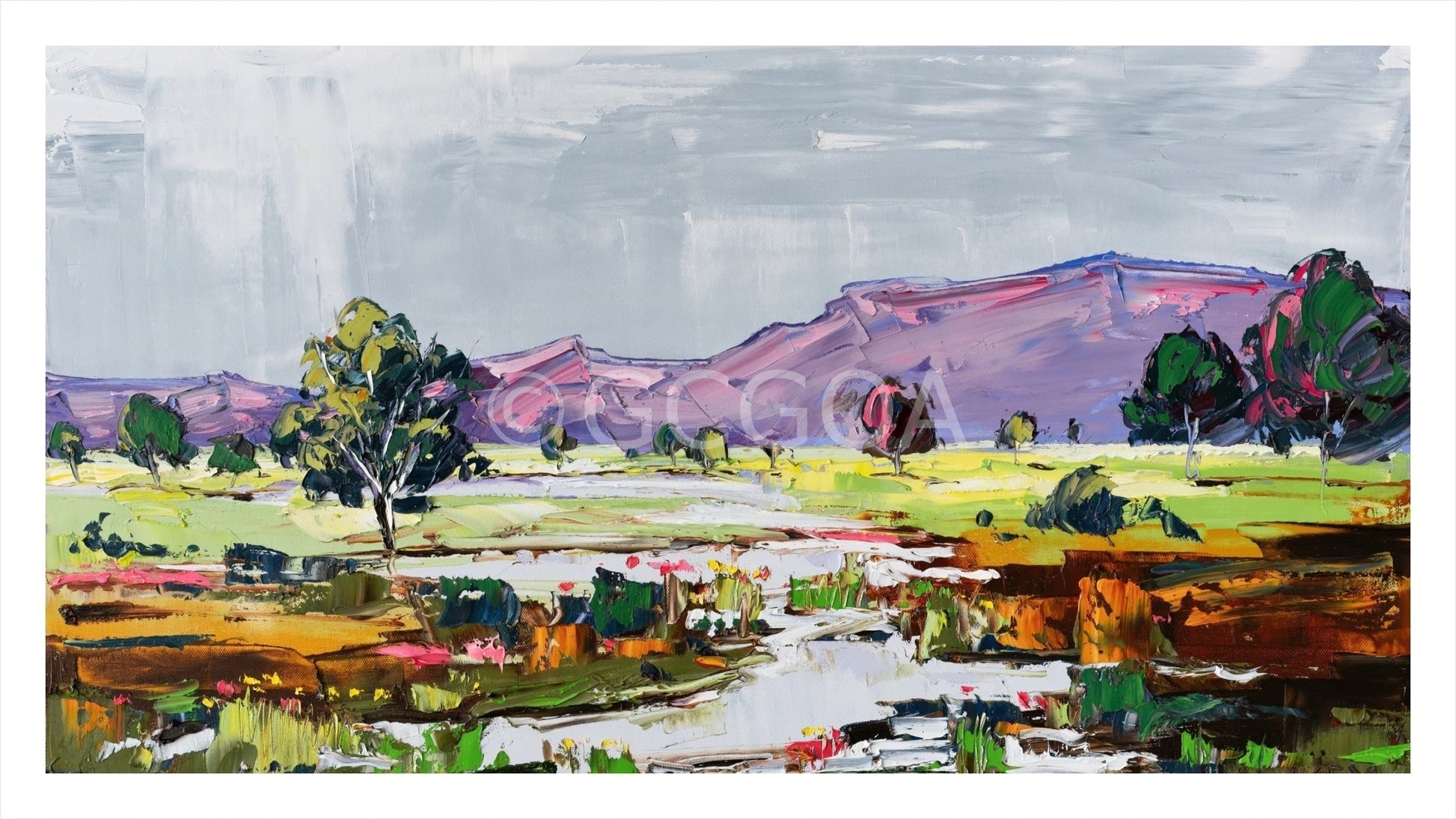 Mountain Rain - Fine Art Print - Gold Coast Gallery Of ArtAngela Hawkey