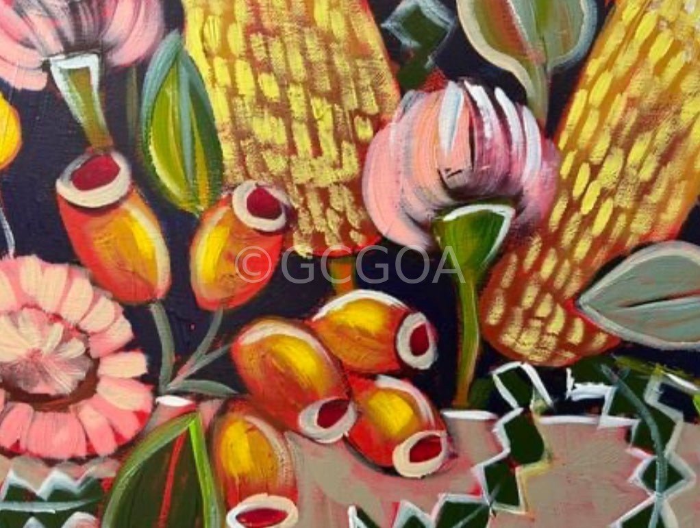 Native Flowers in a Mushroom Vase - Gold Coast Gallery Of ArtLucy Car