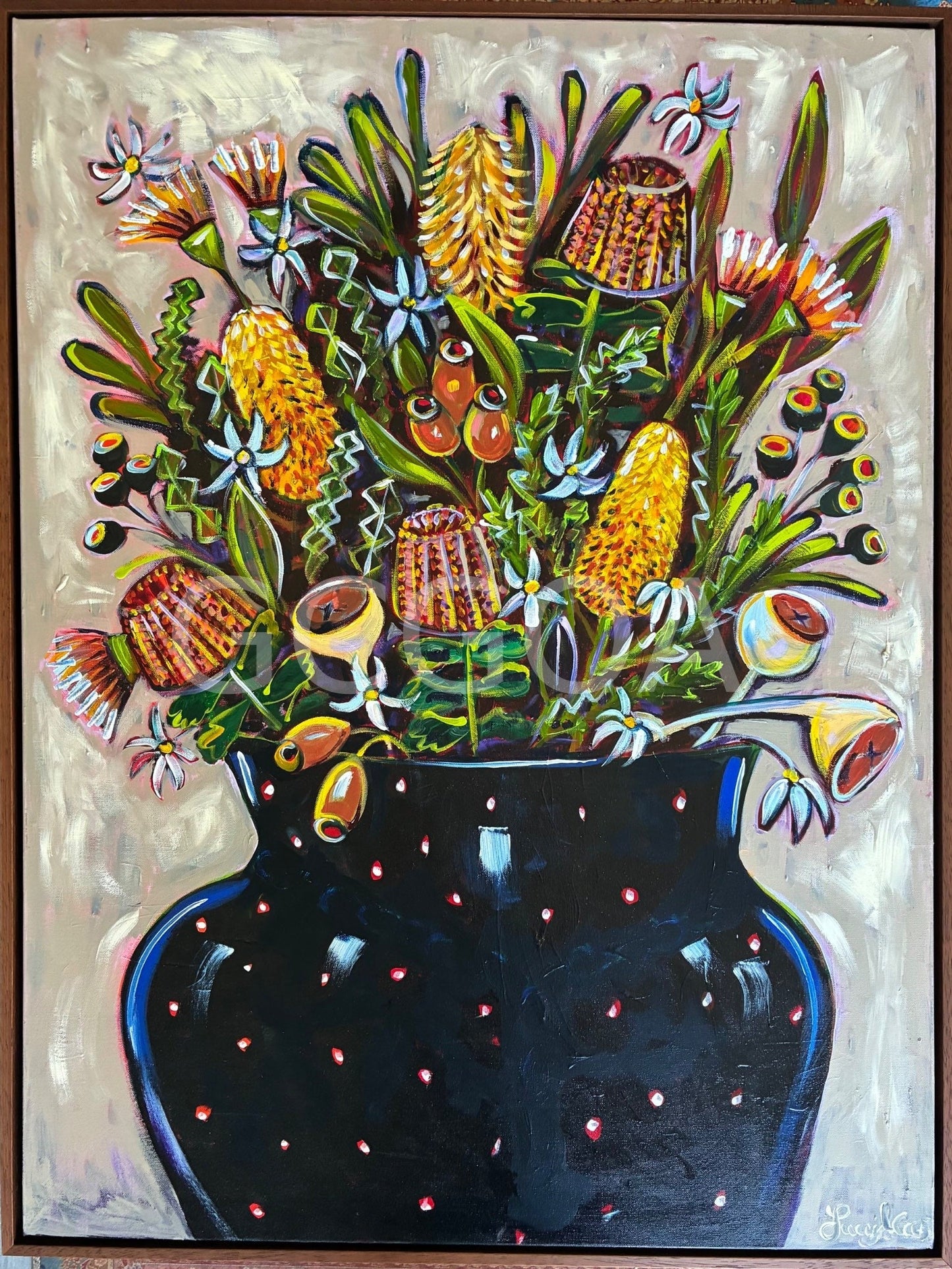 Navy Vase - Gold Coast Gallery Of ArtLucy Car
