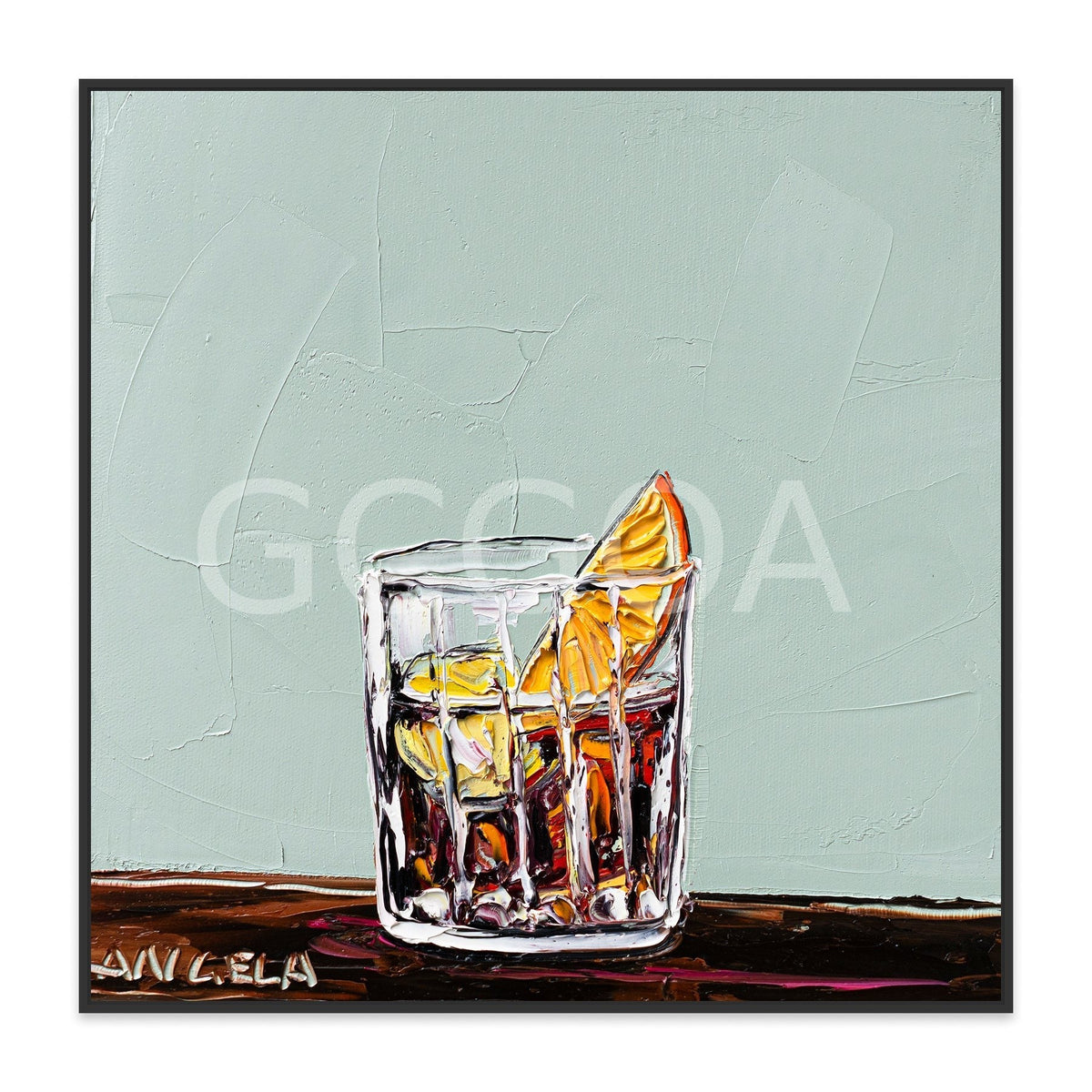 Negroni On Sage - Fine Art Print - Gold Coast Gallery Of ArtAngela Hawkey