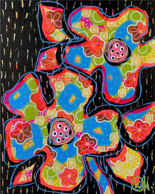 Neon Blooms 1 - Gold Coast Gallery Of ArtKat Handley