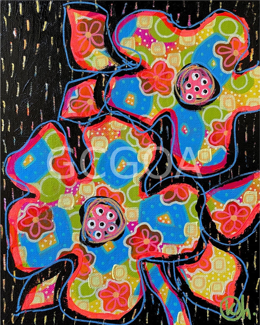 Neon Blooms 1 - Gold Coast Gallery Of ArtKat Handley