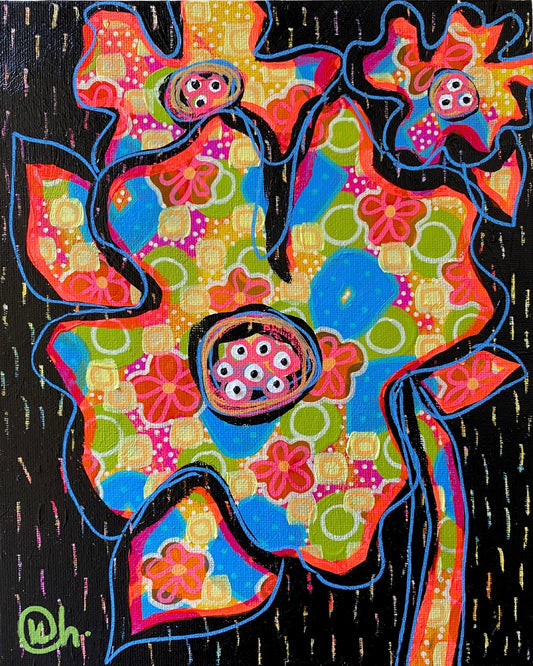 Neon Blooms 2 - Gold Coast Gallery Of ArtKat Handley