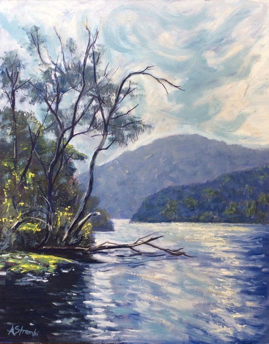 New Norfolk Glimpse Tassie - Gold Coast Gallery Of ArtAnne Strambi