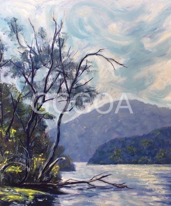 New Norfolk Glimpse Tassie - Gold Coast Gallery Of ArtAnne Strambi
