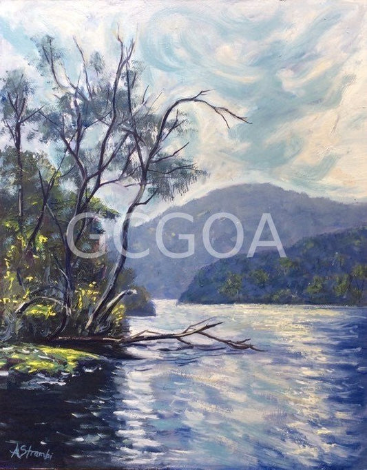 New Norfolk Glimpse Tassie - Gold Coast Gallery Of ArtAnne Strambi