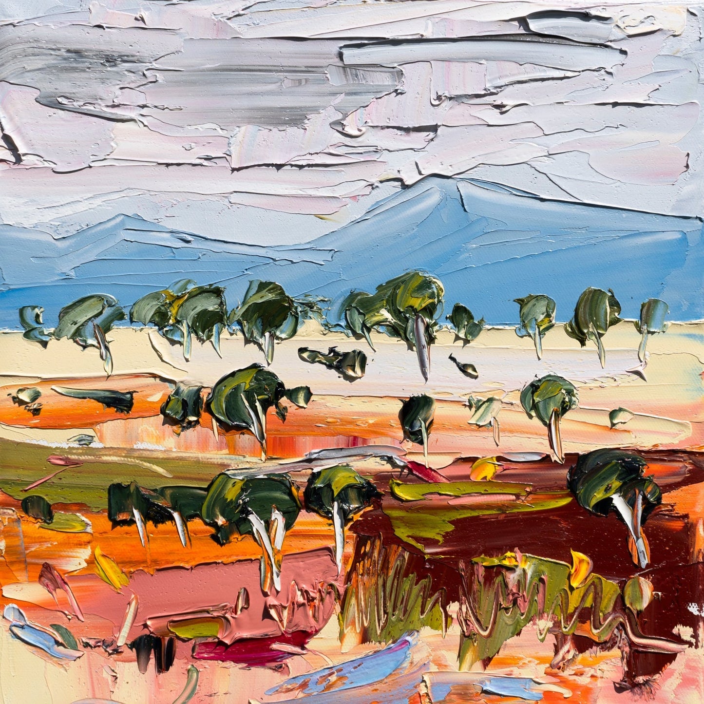 Ochre Plains - Fine Art Print - Gold Coast Gallery Of ArtAngela Hawkey