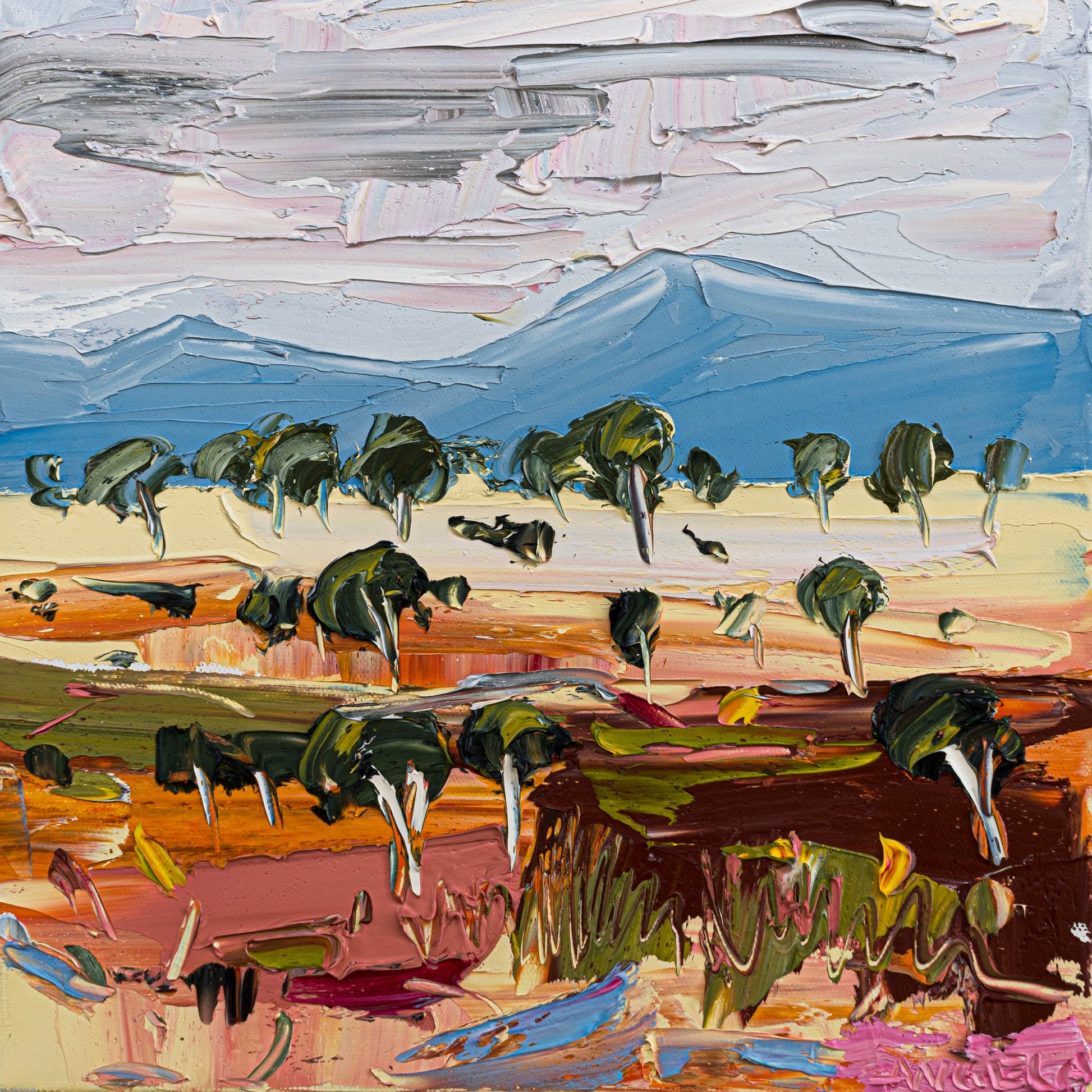 Ochre Plains - Original Art - Gold Coast Gallery Of ArtAngela Hawkey