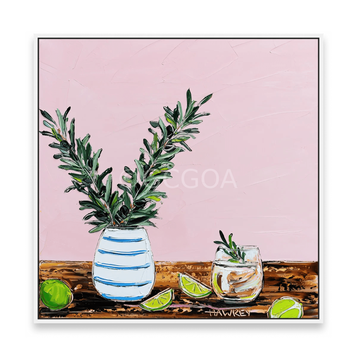 Olive Branch Gin And Limes - Fine Art Print - Gold Coast Gallery Of ArtAngela Hawkey