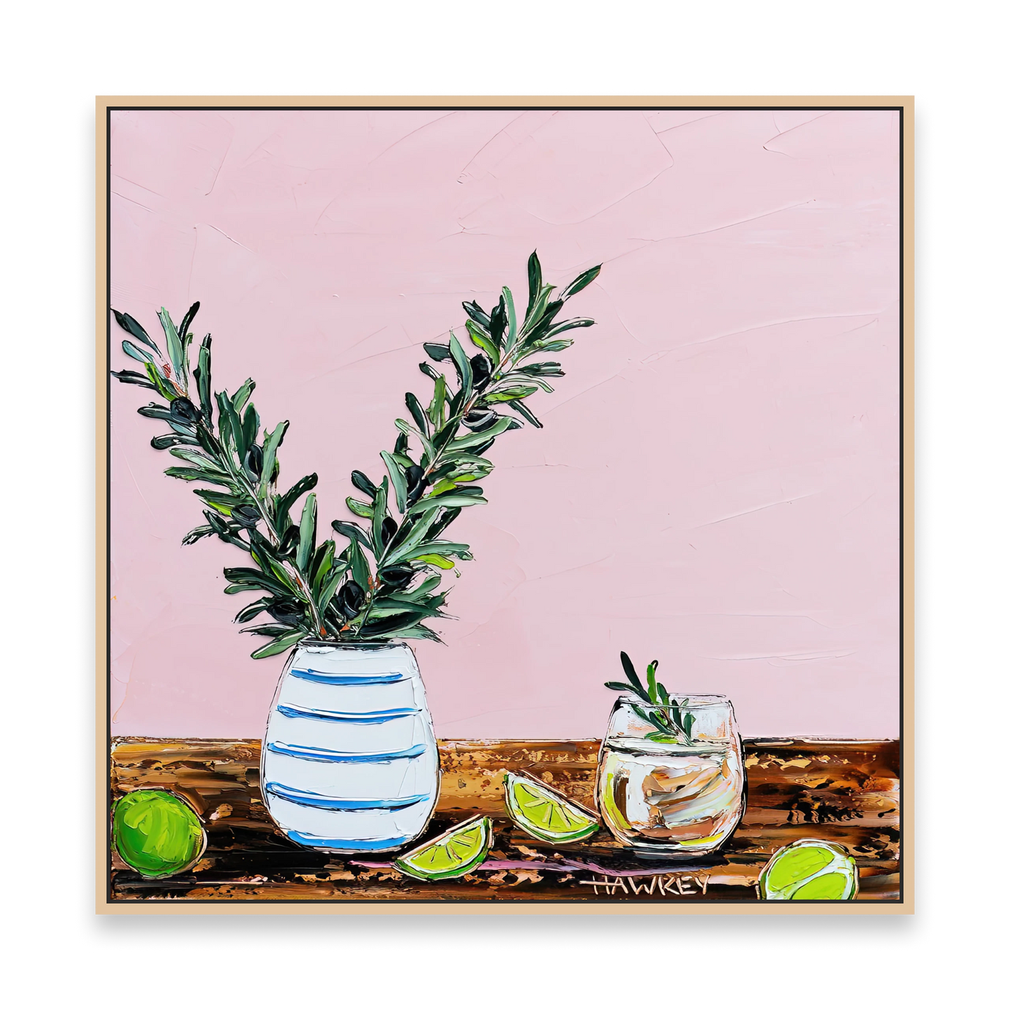 Olive Branch Gin And Limes - Fine Art Print - Gold Coast Gallery Of ArtAngela Hawkey