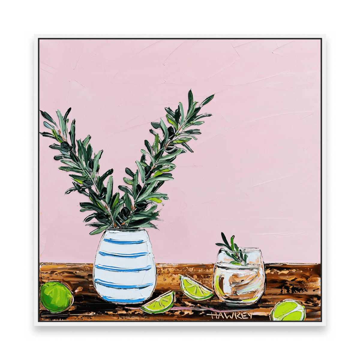 Olive Branch Gin And Limes - Fine Art Print - Gold Coast Gallery Of ArtAngela Hawkey