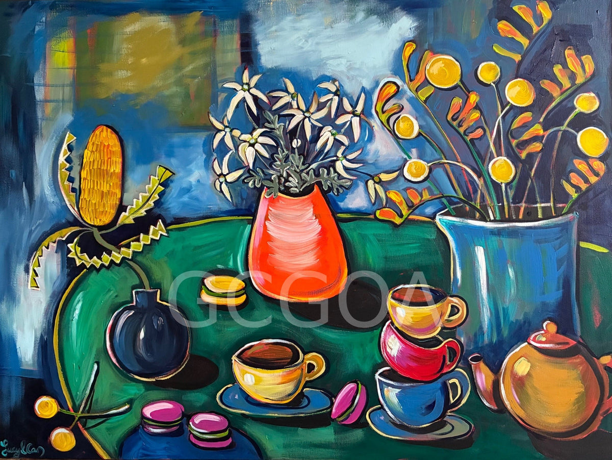 Orange Vase of Flannel Flowers - Gold Coast Gallery Of ArtLucy Car