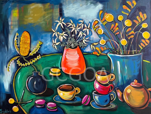 Orange Vase of Flannel Flowers - Gold Coast Gallery Of ArtLucy Car