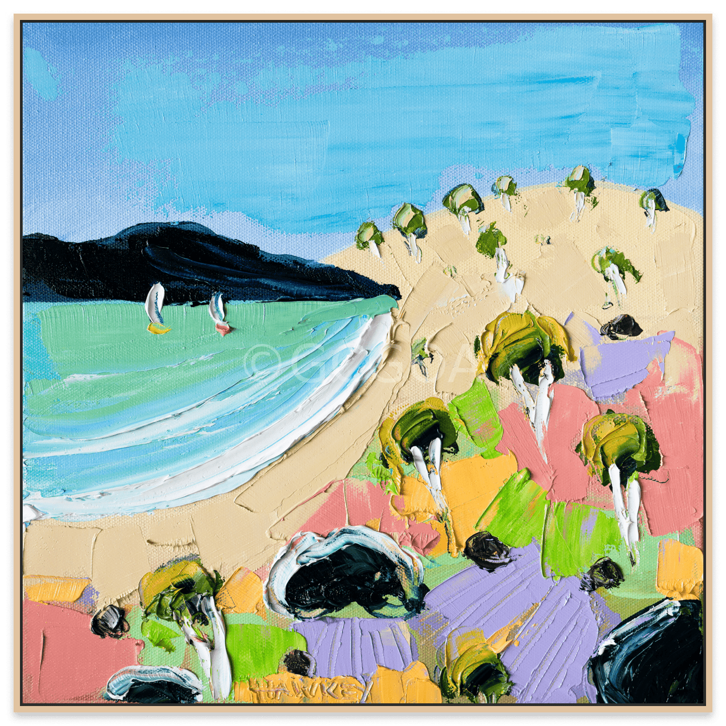 Paddle And A Picnic - Fine Art Print - Gold Coast Gallery Of ArtAngela Hawkey