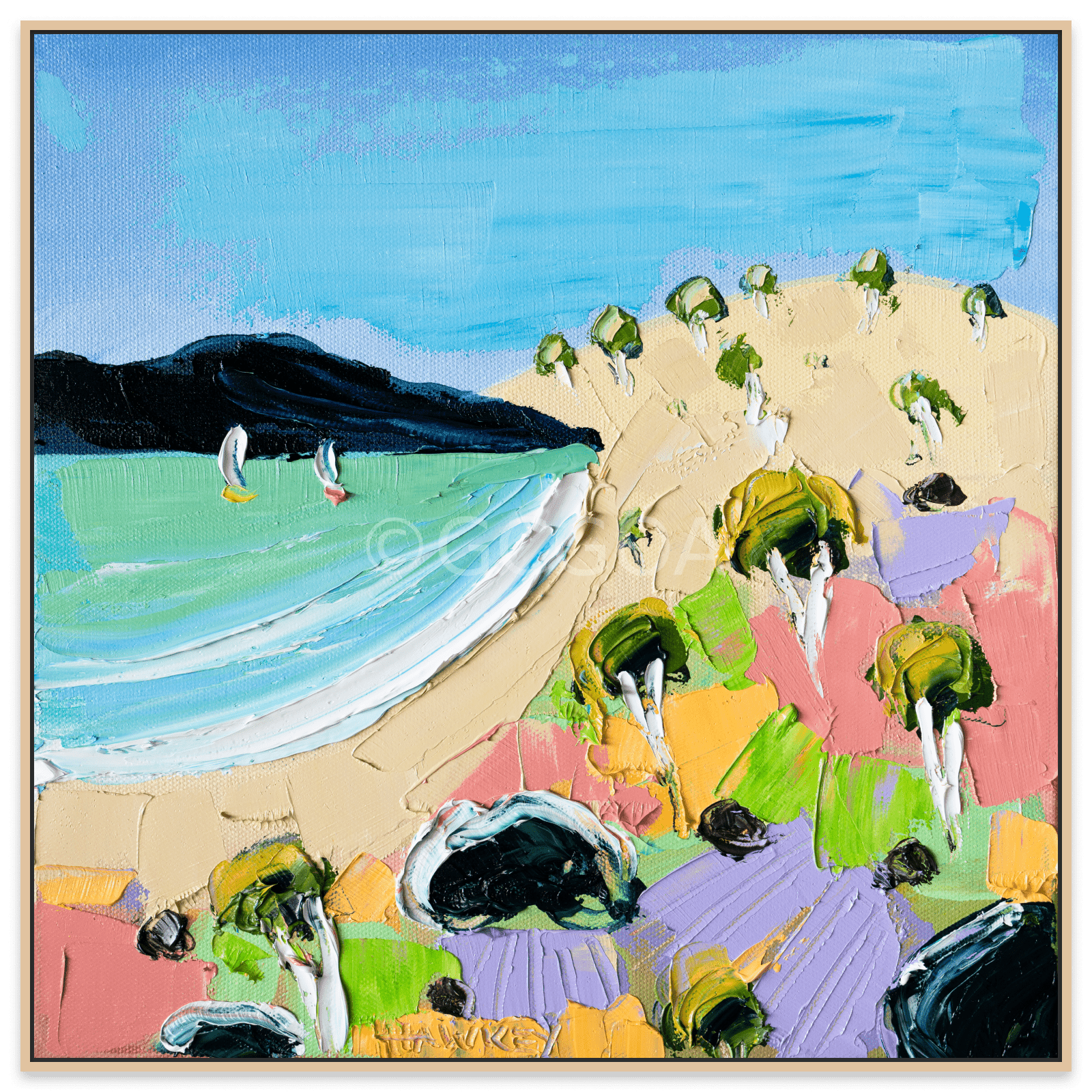 Paddle And A Picnic - Fine Art Print - Gold Coast Gallery Of ArtAngela Hawkey