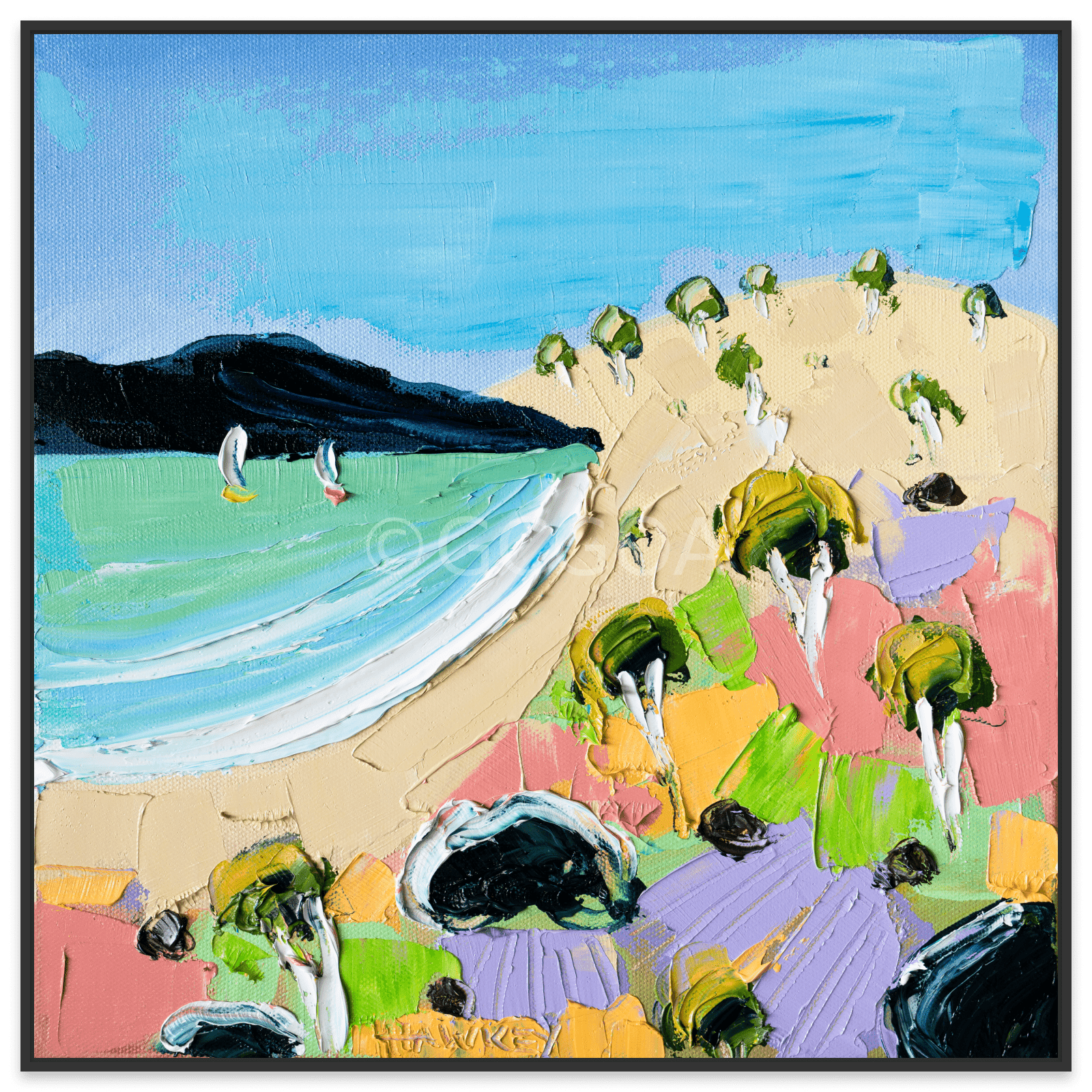 Paddle And A Picnic - Fine Art Print - Gold Coast Gallery Of ArtAngela Hawkey