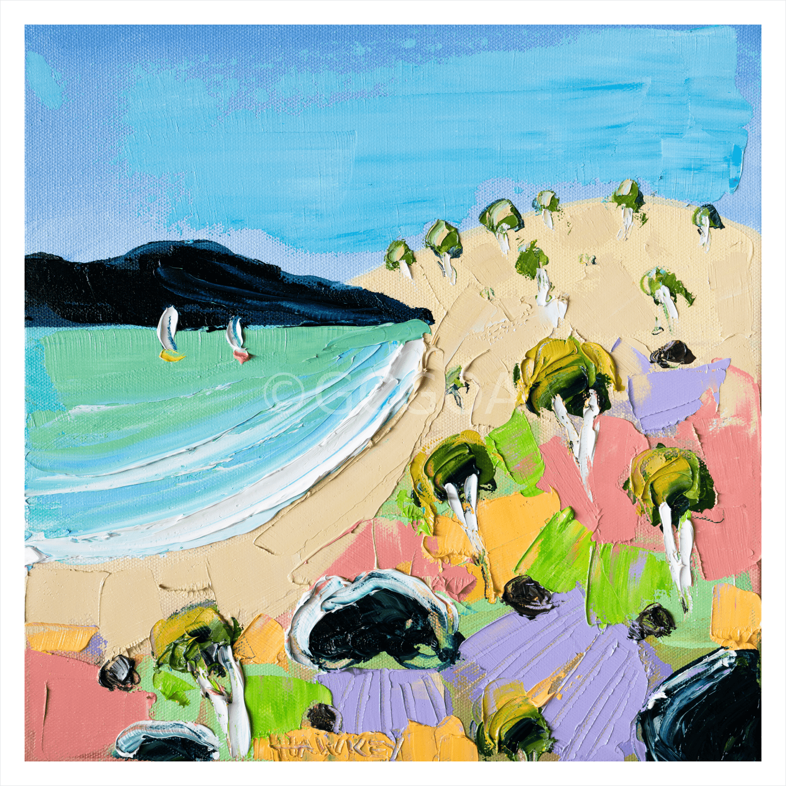 Paddle And A Picnic - Fine Art Print - Gold Coast Gallery Of ArtAngela Hawkey