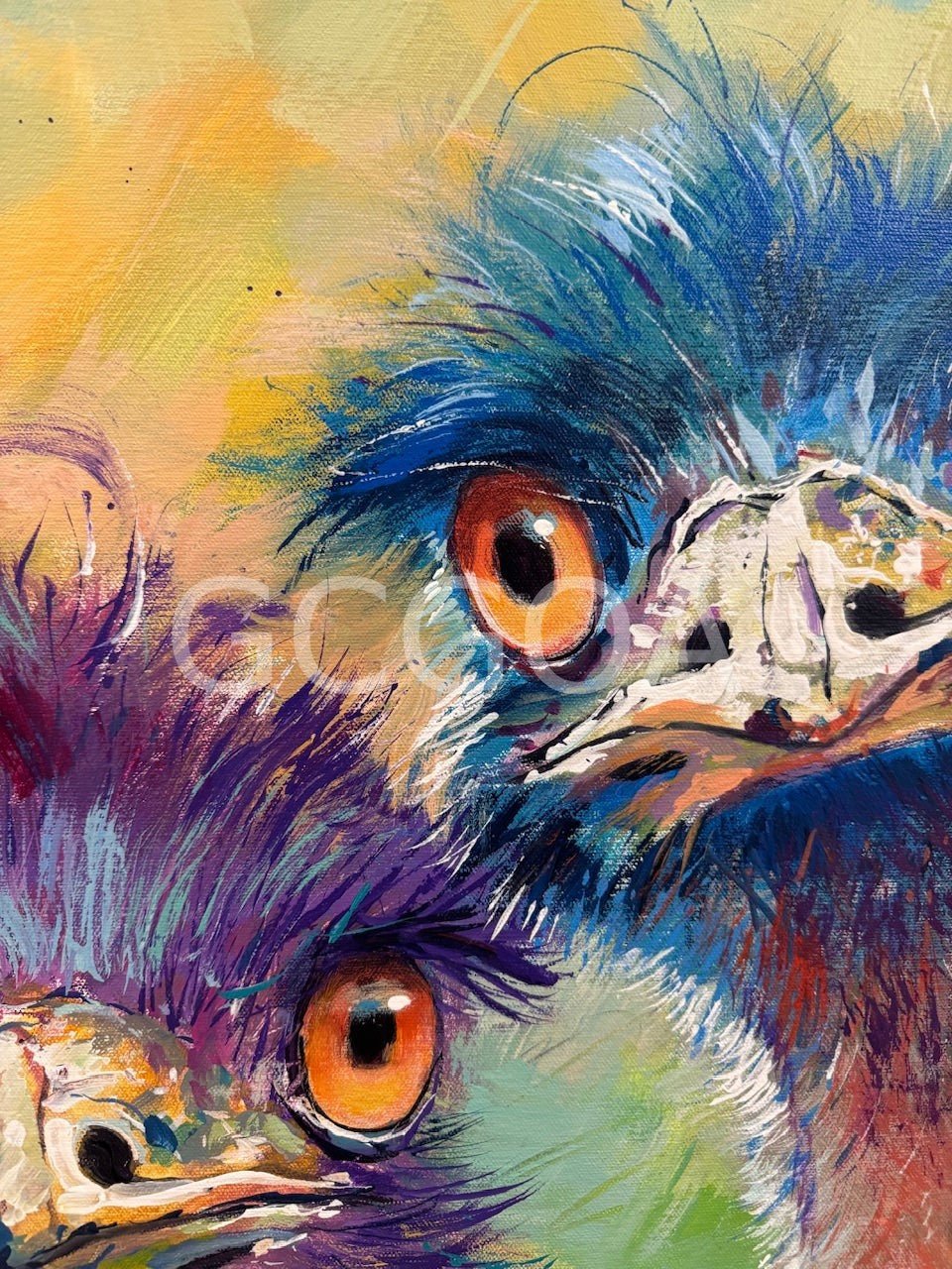 Pair of Emus 4 - Gold Coast Gallery Of ArtJos Coufreur