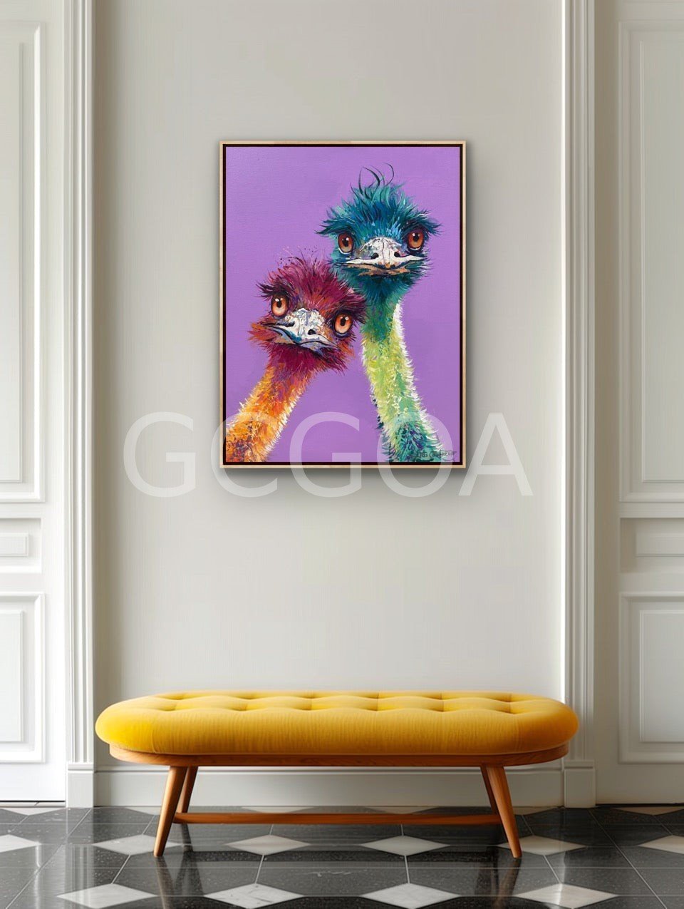 Pair of Emus 5 - Gold Coast Gallery Of ArtJos Coufreur