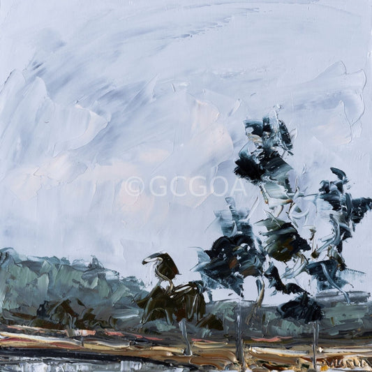 Pensive Green - Fine Art Print - Gold Coast Gallery Of ArtAngela Hawkey