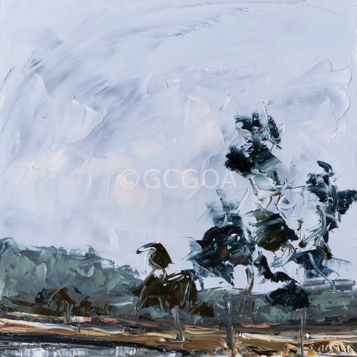 Pensive Green - Original Art - Gold Coast Gallery Of ArtAngela Hawkey